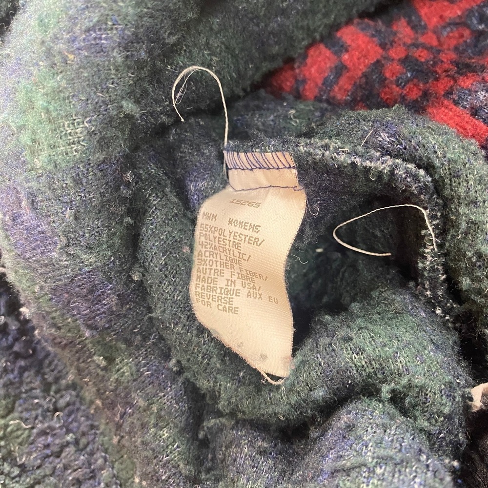 VTG Woolrich Sweater Womens S Green Icelandic Nordic‎ Fair Isle Sweatshirt USA - Picture 11 of 12